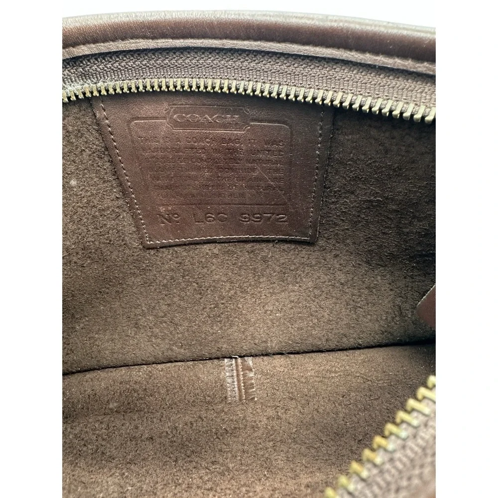 Coach Men's Mahogany Brown Zip Top Pouch Bag 9972 Vintage